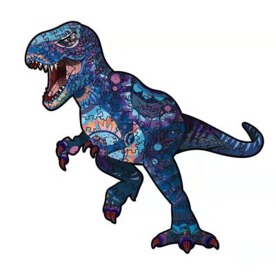 China Wooden Puzzles Children's Educational Toy Tyrannosaurus Rex Jigsaw Puzzle Toys Paper Airplane Over 5 Years Old for sale