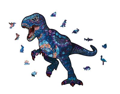 China Wooden Puzzles Children's Educational Toy Tyrannosaurus Rex Jigsaw Puzzle Toys Paper Airplane Over 5 Years Old for sale