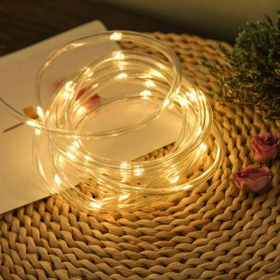 China Waterproof 100 LED Twinkling PVC String Light Battery Operated Remote Control Fairy Lamp for Fence Christmas Easter Tree Bar Yard Decoration for sale