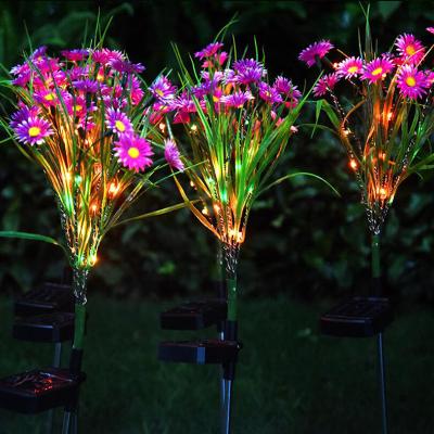 China Waterproof Solar LED Daisy Exterior Flower Landscape Decorative Garden Pathway Lights for Lawn and Patio Backyard Gardening for sale