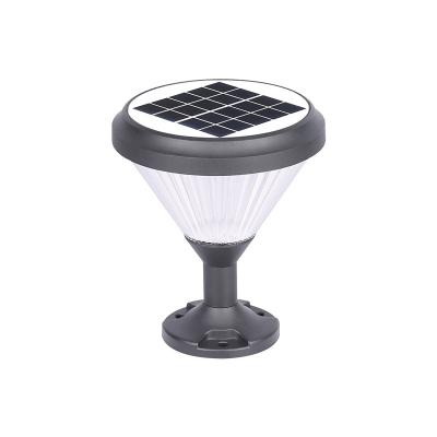 China Outdoor Solar Garden Lantern Outdoor Post Light Lighting Black Pillar Lamp Fixtures With Patent PC Cover Lens For Wooden Fence Decor for sale