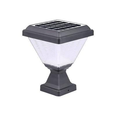 China Solar Powered Garden LED Gate Pillar Lights Outdoor Waterproof ABS Plastic Optical Lens Fence Lamps for Garden Aisle Porch Path for sale