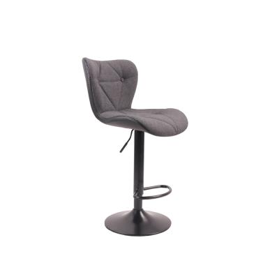 China Wholesale Modern Design Black Fabric Adjustable Modern Furniture Cafe Bar Stool High for sale