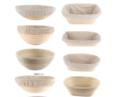 China Natural basket making food safety sustainable baneton rattan dough bowl basket imported rattan bread proofing for sale