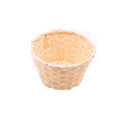 China Sustainable High Quality Wholesale Beige Natural Eggs Bamboo Household Easter Basket Storage for sale