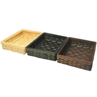 China Viable Country Style Storage Wooden Woven Basket For Kitchen Food Storage Basket for sale