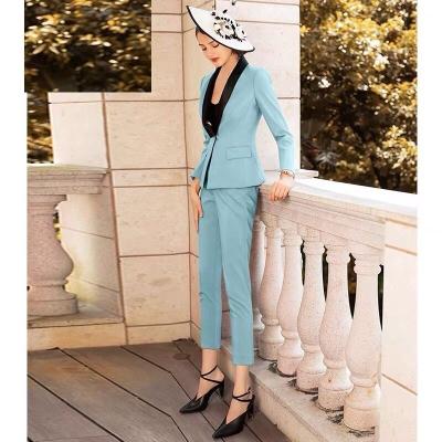 China 2021 Anti-shrink two-piece suit ladies suit business casual wear women's suit two-piece set for sale