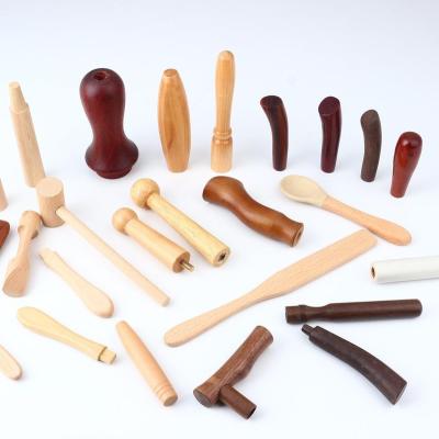 China Eco-friendly factory direct Pan Silicone Kitchenware Wooden Handles kitchen utensils set handle for cooking tools garden devices for sale