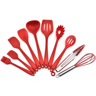 China Sustainable Heat Resistant Silicon Cookware Set , 10 Piece Tool Kit Silicon for sale