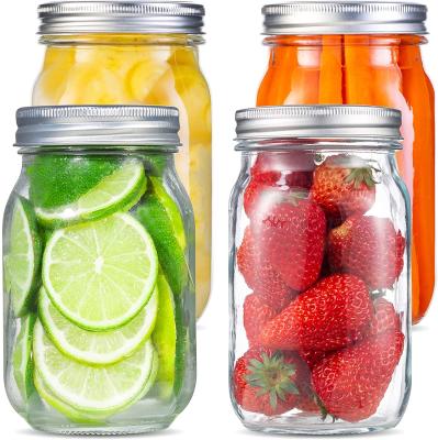 China Freshness 32-Ounces Wide Mouth/Regular Mason Jars Storage with Lids and Bands for sale