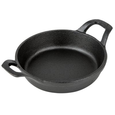 China Evenly Pre Seasoned Non Cook Stick Cast Iron Skillet with Double Handle, 12/12416/18cm for sale