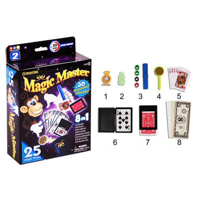 China Amazon Hot Selling Classic Magic Tricks Gift Box 25 Magic Tricks Classic Kits Playing Magic Toy For Sale for sale