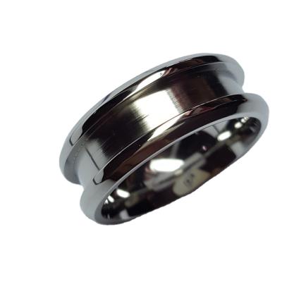 China 1 Channel 316L Stainless Steel CLASSIC Cheap Wholesale Empty Ring For Inlay 8MM for sale