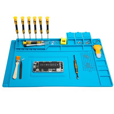 China Silicone Desk Mat BGA Insulation Platform Desktop Pad Repair Tool Stored Heat Resistant Magnetic Soldering Mat For Watch Mobile Phone for sale