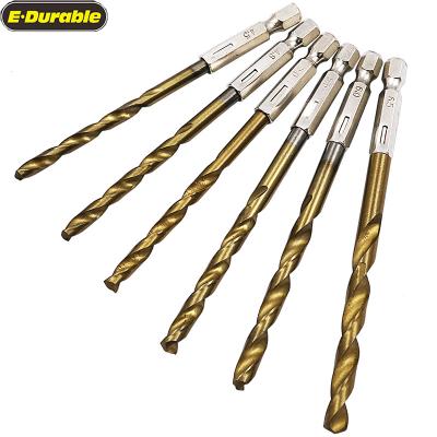 China 13 Pcs Best Quality Hex Shank Drill Bits HSS Impact Titanium E-durable Hex Drill Bits Drill Bit Set For DIY Lover for sale