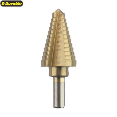 China 6 Pcs Good Quality Alloy Steel Hole Expander Super-Fast E-durable Hot Sale Titanium Step Drill Bit For Wood And Metal for sale