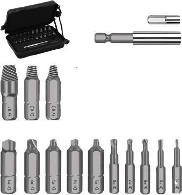 China 22PCS E-durable Damage Screw Remover Damaged Stripped Screw Extractor Set Stuck Screw Extractor Screw Extractor Kit For Broken Bolt for sale