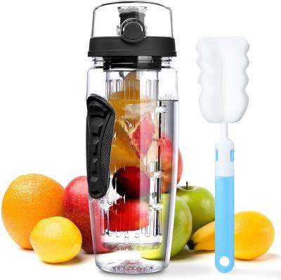 China The fruit 1000ml viable infusing free plastic sports of the BPA water bottle of infuse puts the health of detox drinks for sale