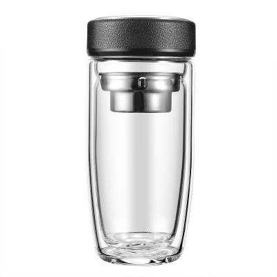 China CHUFENG Sustainable Most Popular Products Double Layer Tea Infuser Glass Bottles Glass Cup for sale