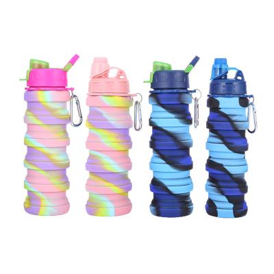 China Eco-Friendly Silicone Travel Cup Viable BPA FREE Portable Folding Reusable Water Bottle Outdoor Sport Water Bottle for sale