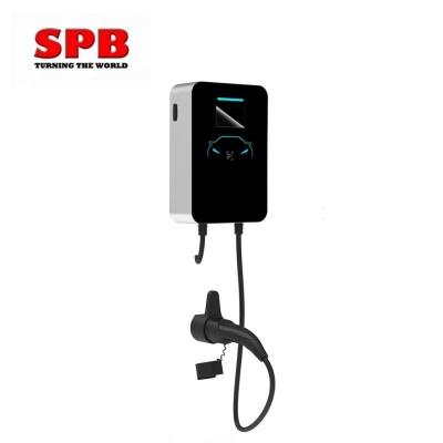 China Wall box 22kw IP54 European standard 3 phase EV wall box AC EV charger smart charger Ev box charging stations 535*315*190mm for sale