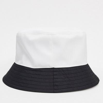 China QIAN HUI Factory Wholesale OEM ODM DESIGN Custom Dry Fit Hats NEW With Contrast Panel Women Cotton Bucket Hat Custom Logo for sale