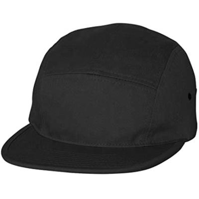 China QIAN HUI 5 Panel COMMON Soft Structure Low Profile Cotton Hat Black Clip Closure Sports Hat for sale