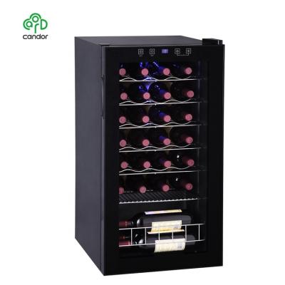 China Hotel Franchise 28 Bottle Compressor Wine Refrigerator Hot Selling Vertical Tabletop Wine for sale