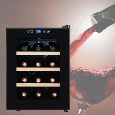 China Fashionable Design 12 Bottles Hotel Hotel Mini Wine Cooler Electric Home Wine Cooler for sale