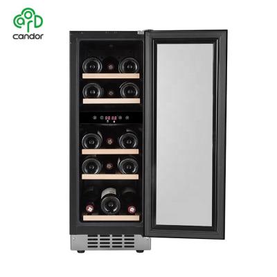 China OEM 15 Outdoor Bottle Franchise JC-58A2EQ Dual Zone Temp Built In Type One Cooler Wine Cooler Wine Fridge Wine Bottle Fridge for sale