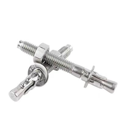 China Steel Dropout Customers Over 10,000 High Strength Lift Mechanical Fixed Wedge Anchor 304 Stainless Steel Expansion Screw for sale