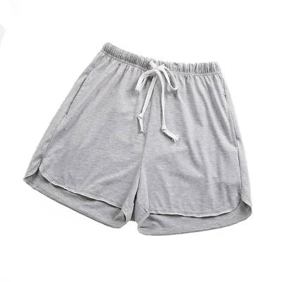 China Anti-wrinkle women's solid color pants with drawstring elastic waist cute sports stylish and generous high quality shorts for sale