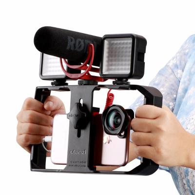 China Video Mount W3 Smartphone Rig U-rig Pro Bracket Stabilizer Video Shoe Mounts Camera Case Handheld Phone Stabilizer Grip Tripod Mount Video Holder for sale