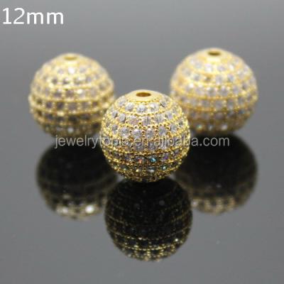 China 8mm METALS pave CZ Crystal Beads Disco Balls for sale