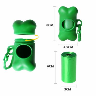 China Custom Viable Bone Shape Poop Bag Dispenser Dog Poop Bag Holder Dog Waste Bag for sale