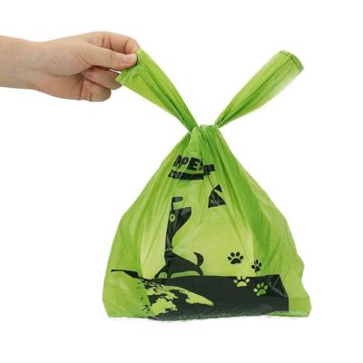 China Sustainable PET N PET Eco-Friendly Biodegradable Waste Bags For Dog Compostable Cornstarch Based Dog Poop Bags With Tie Handle for sale