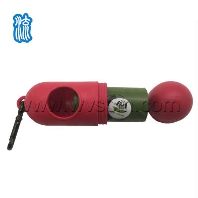 China Eco-friendly sustainable pill shpae dog poop bags biodegradable poop bag dispenser pet waste holder for sale