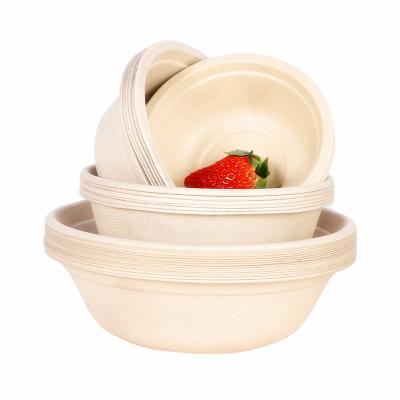 China CLASSIC Custom Eco - Friendly Food Paper Salad Bowl Sugarcane Paper Pulp Tableware for sale