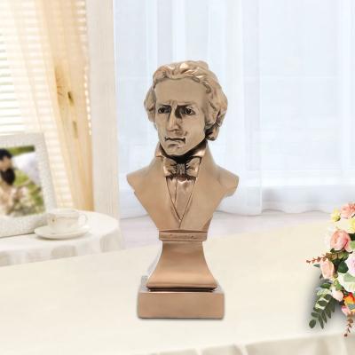 China Creative Wholesale Creative Europe Resin Musicman Figure Chopin Statue Carvings Decoration Sculpture Art Gifts Home Crafts for sale