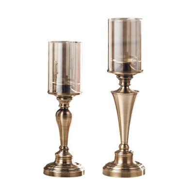 China Europe High Grade Metal Aromatherapy Candlestick Glass Votive Holder for Hotel Home Nordic Decorations for sale