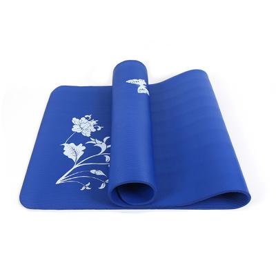 China Durable Custom Printed High Quality Memory Foam Large Pilates Nbr Non-Toxic Non-Slip Yoga Mat for sale