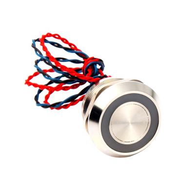 China Rebate IP68 Ring Led Stainless Steel Waterproof 1NO Momentary Head 12v 22mm Piezo Switch Piezo Switch PS22B-T10F-E for sale