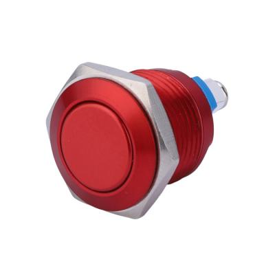 China Aluminum Oxide 2 Screw Speaker Horn Metal Push Button 22mm Open Metal Waterproof Momentary Electric Push Button Switch For Marine Panel for sale