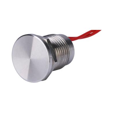 China High quality vot 2A momentary 12 finger in advance IP68 12mm piezo waterproof metal wire switch momentary electric piezo switch PS12B-P10F/S for sale