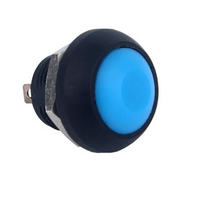 China 12mm Reset 2pins IP65 Plastic Waterproof Push Button 12v Domed Main Switch Push Button For Toy Car Momentary Plastic Push Button Switch for sale