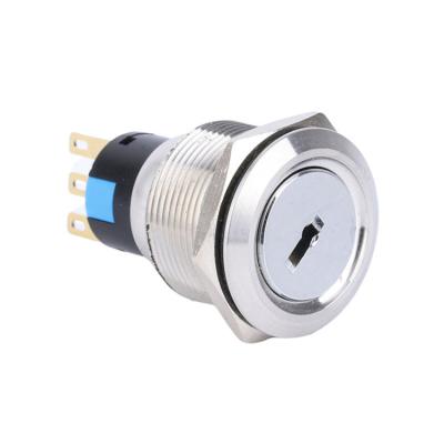 China High quality stainless steel /brass nickel metal switch emergency stop button 22mm 19mm main switch for sale