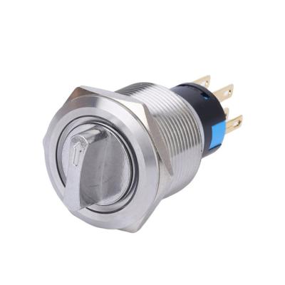 China High quality metal 22mm stainless steel nickel /brass 2 or 3 position rotary selector for metal knobs for sale