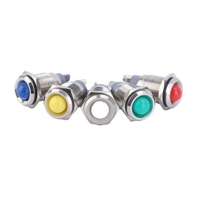 China Brass (or Stainless Steel /Aluminum) Hot Sale Brass (or Stainless Steel /Aluminum) 16mm Brass Oxide Signal Ball Head Metal Waterproof Led Dot Light Industrial Indicator for sale