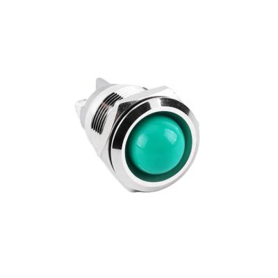 China Brass (or Stainless Steel /Aluminum) 19mm Screw Terminal 19mm Waterproof Nickel Plated Red Blue Yellow Red White Green Led Indicator Light for sale