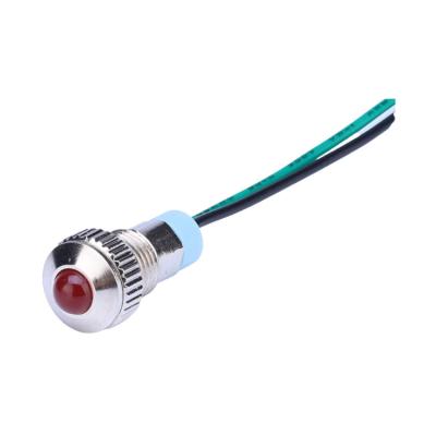 China High Quality Nickel Plated Brass (or Stainless Steel /Aluminum Oxide) Metal Waterproof LED Indicator 6mm Pod Domed Pilot Lamp 12v Head for sale